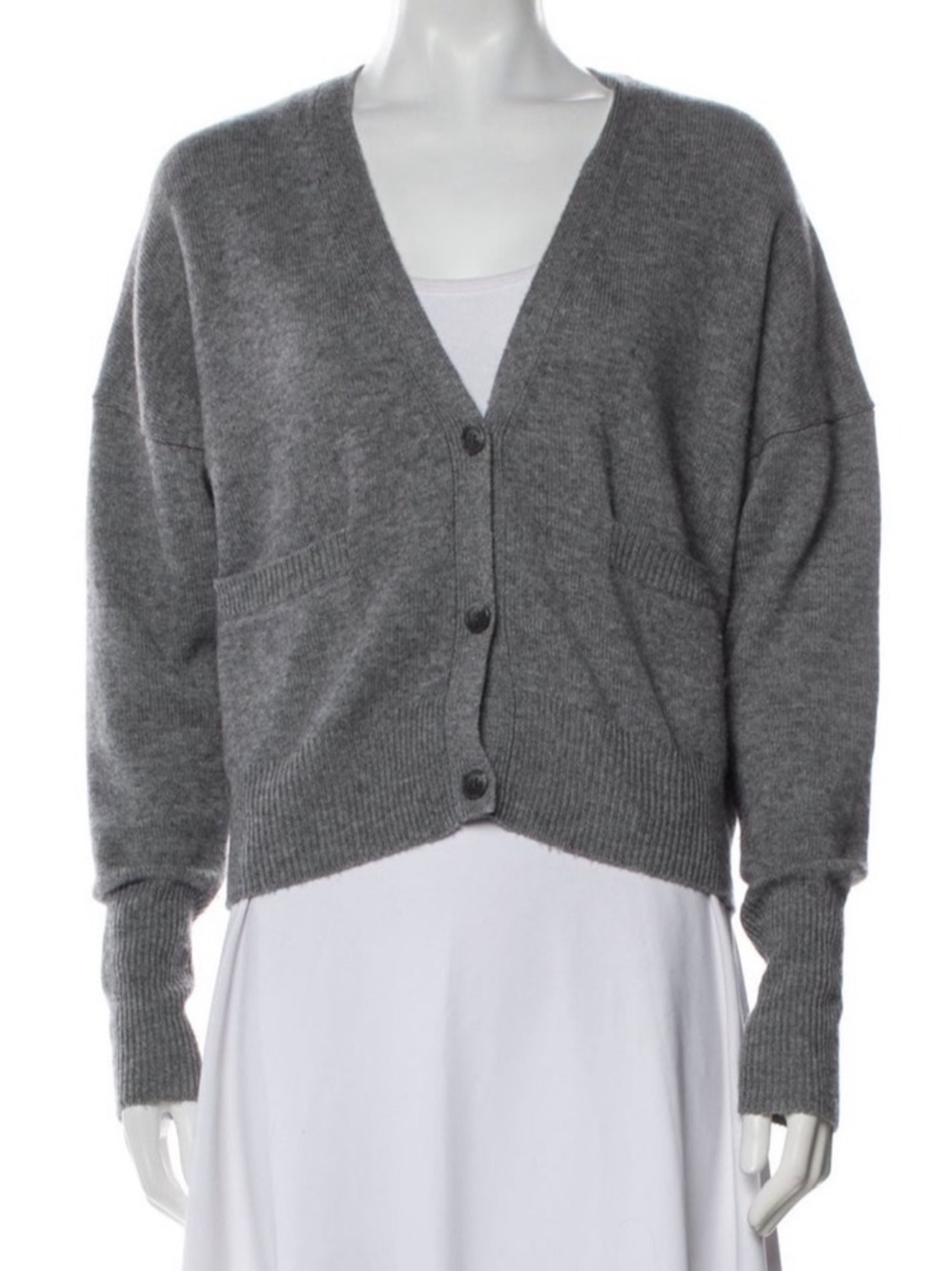 Almada Label Gray Wool Cashmere Cardigan Sweater S